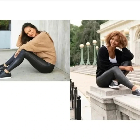 Spanx Faux Leather Leggings Small Petite B1126 - Picture 2 of 7